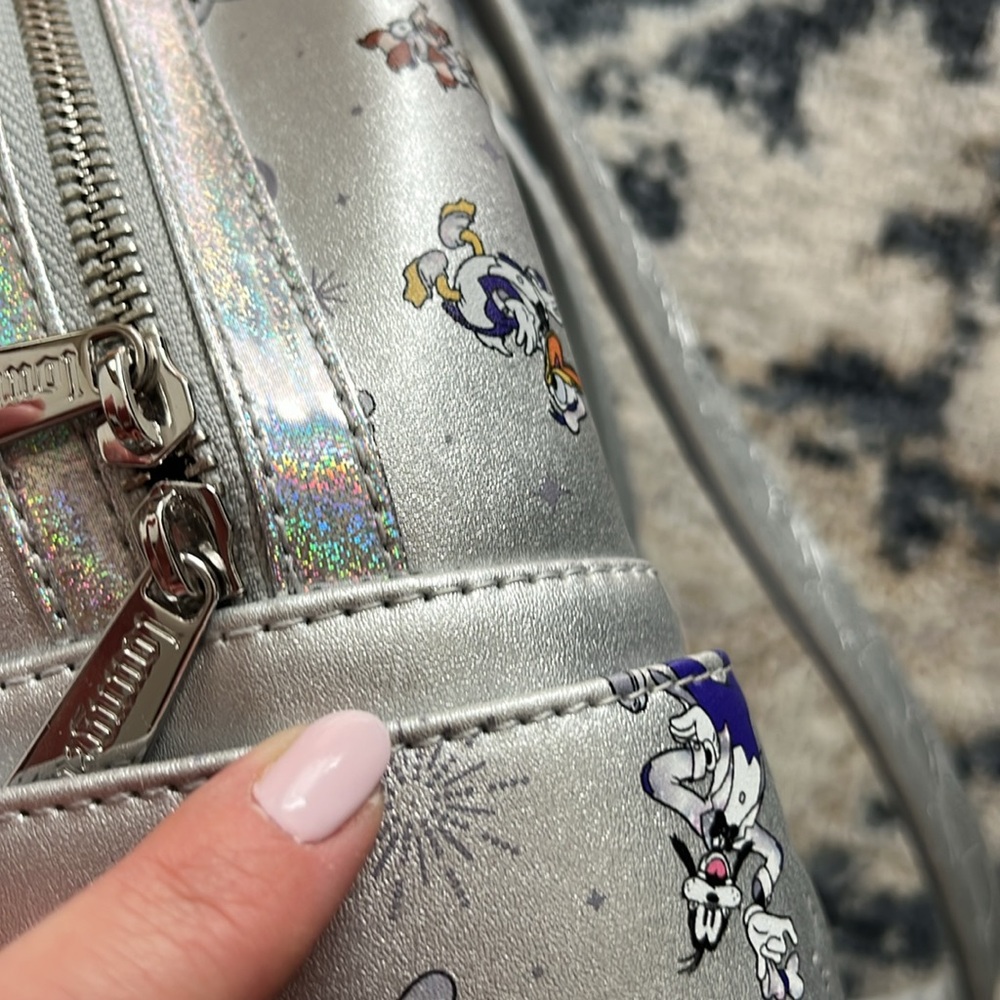 Loungefly Silver Disney Character Backpack - Picture 9 of 9